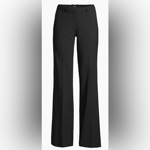 Theory Pants - Theory - Demetria 2 Stretch Wool Black Pants - size 10